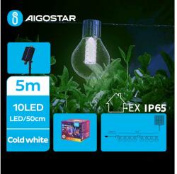 Aigostar B. V. Aigostar - LED Napelemes dekoratív lánc 10xLED/8 funkció 5, 5m IP65 hideg fehér AI0955 (AI0955)