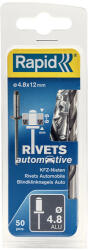 RAPID Nituri Rapid Automotive diametru 4.8mm x 12mm, aluminiu, burghiu metal HSS inclus, 50 buc set 5000406 (IS5000406)