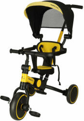 Tolható tricikli napernyővel - sárga/fekete (800012870)
