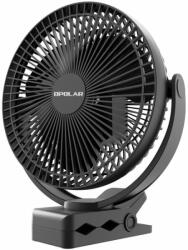 Ventilator reîncărcabil Opolar Clip-On cu clip, 10000 mAh, negru