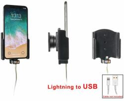 Brodit suport pentru Apple iPhone Xs/X fără carcasă, cu grommet pentru orig. Cablu Lightning, catifea (514997)