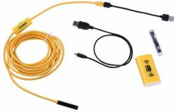  Endoscop F130 WiFi cu iluminare, rezoluție 1200p, cablu fix de 3, 5 m, galben