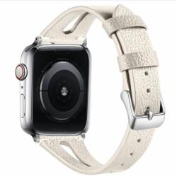 Mobilly curea pentru ceasul Apple 42/44 mm, piele, alb (498 DSP-12-00A white 44m)