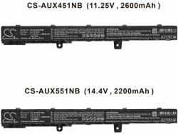 Cameron Sino Baterie pentru Asus X551C, X551CA, X451MA, X551MA și altele, 2600 mAh, 11.25V, Li-Ion (CS-AUX451NB)