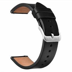 Mobilly Curea Mobilly pentru Samsung Galaxy Watch, 22 mm, din piele, negru (1 DS-14-00S black 22mm)