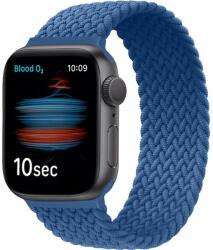 Mobilly Apple Curea de ceas, elastică, pentru 42/44 mm, L, împletită, nylon, albastru (333 DSN-11-00A sea blue)