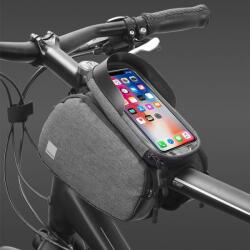 SAHOO mobiltelefon tok kerékpárvázhoz, árnyékolóval és oldalzsebekkel (122007)