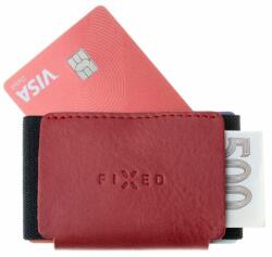 Fixed Smile Tiny Wallet bőr pénztárca intelligens nyomkövetővel FIXED Smile PRO, piros (FIXSM-STN2-RD)