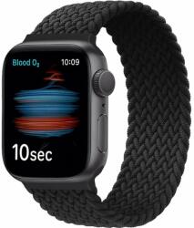 Mobilly szíj Apple watch-hoz 38/40 mm, XL, kötött, nejlon, fekete (323 DSN-11-00A black 40m)