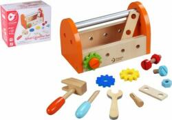 Teddies Set de 16 unelte din lemn cu cutie de lemn (TD00512083) Set bricolaj copii