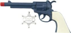 Teddies Pistol revolver plastic pliabil 23x12cm cu ecuson de șerif (TD00850414)
