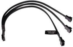 Alphacool Cablu Y-Splitter Alphacool de la 4-pini la 3x 4-pini PWM, 30cm, Black, 18680