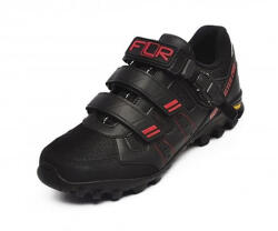 FLR Bushmaster Pro MTB kerékpáros cipő, SPD, fekete-piros, 45-ös