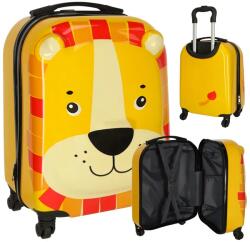  Gyermek utazási bőrönd kézipoggyász kerekeken oroszlán