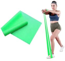 Fitness gumiszalag, erős ellenállás 9-11 kg, 2 m x 15 cm, zöld latex (FT50A)