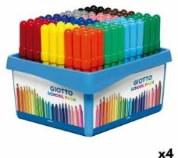 GIOTTO Set de Carioci Giotto Turbo Maxi School Multicolor (4 Unități)