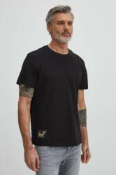 Medicine tricou din bumbac barbati, culoarea negru, cu imprimeu ZPYH-TSM505_99X