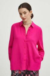 MEDICINE camasa femei, culoarea roz, cu guler clasic, regular ZPYH-KDD031_43X