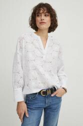 MEDICINE bluza din bumbac femei, culoarea alb, cu imprimeu ZPYH-BDD401_00X