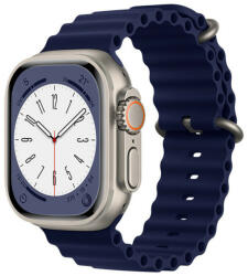 Techsuit Apple Watch 6 / 7 / 8 / 9 / SE / SE 2 okosóra szíj, szilikon, sötétkék, 38/40/41mm, Techsuit - gsmlive