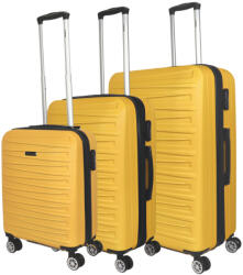 Benzi Force sárga 4 kerekű 3 részes bőrönd szett (BZ5493-szett-sarga)