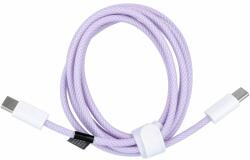 Univerzális kábel - Type-C (USB-C) / Type-C (USB-C) lila szövet kábel 1m, 60W