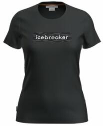 Icebreaker Merino Central Classic SS Tee Glacial Flow Logo Women Tricou cu mânecă scurtă Icebreaker Black M