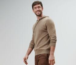 Tchibo Férfi kötött kapucnis felső Melírozott kávébarna S