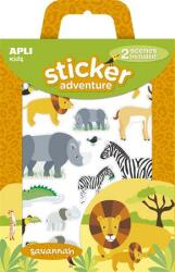 APLI Matricás foglalkoztató készlet, APLI Kids "Sticker Adventure", szavanna (LCA15168)
