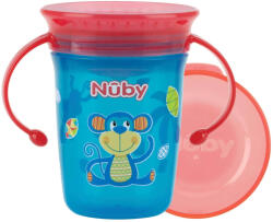 NUBY Wonder Cup 360 Tanulópohár 240 ml 6 hó+ (zöld - oroszlán)