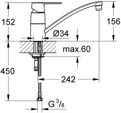 GROHE Get Egykaros mosogatócsaptelep