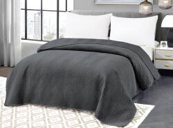  Cuvertura de pat catifea gri inchis ARROW VELVET Dimensiune: 200 x 220 cm