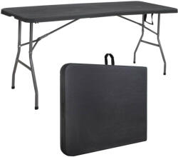 Gardlov Összecsukható kerti asztal 180cm, fekete, 180x75 cm , 150kg teherbírás