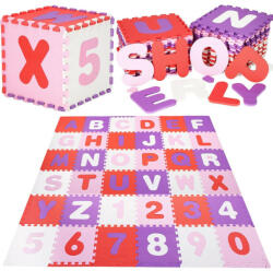 Malatec Színes játszószőnyeg gyerekeknek, 175x175 cm, számok és betűk