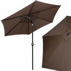 Gardlov Kerti napernyő 260cm, barna, acélkeret, vízálló