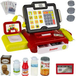 Kruzzel Digitális gyermekpénztárgép érintőképernyővel, számológéppel és tartozékokkal