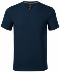 MALFINI Tricou bărbați Action V-neck - Albastru marin | XL (7000216)