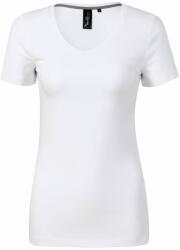 MALFINI Tricou femei Action V-neck - Albă | S (7010013)
