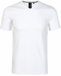 MALFINI Tricou bărbați Action V-neck - Albă | M (7000014)