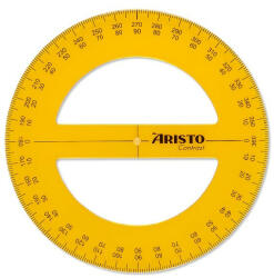  Szögmérő ARISTO Contrast 360 fokos 12 cm sárga (GEO22301)
