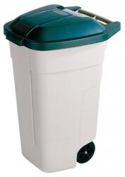 Keter Görgős 110 literes Szelektív hulladékgyűjtő szemetes - Bézs/Zöld (176805)