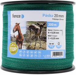 VNT electronics s. r. o - Fencee Fencee villanypásztor szalag, - zöld, 200 m x 20 mm, 0.45 ohm/m, 90 kg