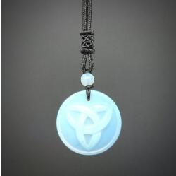 R. M. ékszer Kör trefoil opalit medál zsinóron 3, 5cm (021940)