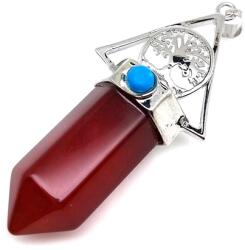 R. M. ékszer Csúcs fém életfa karneol medál 3x5, 5cm (022008)