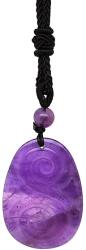 R. M. ékszer Csepp maori ametiszt medál zsinóron 2, 5x3, 5cm (021943)