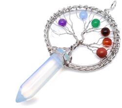 R. M. ékszer Életfa ezüst drót csúcs opalit medál 5x9cm (021910)