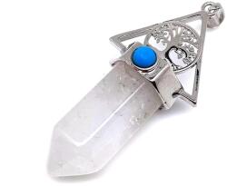 R. M. ékszer Csúcs fém életfa hegyikristály medál 3x5, 5cm (022005)