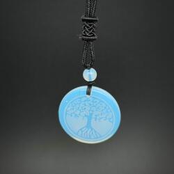 R. M. ékszer Kör életfa opalit medál zsinóron 3, 5cm (021988)