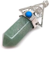 R. M. ékszer Csúcs fém életfa aventurin medál 3x5, 5cm (022009)