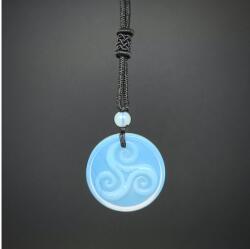 R. M. ékszer Kör spirál opalit medál zsinóron 3, 5cm (021996)